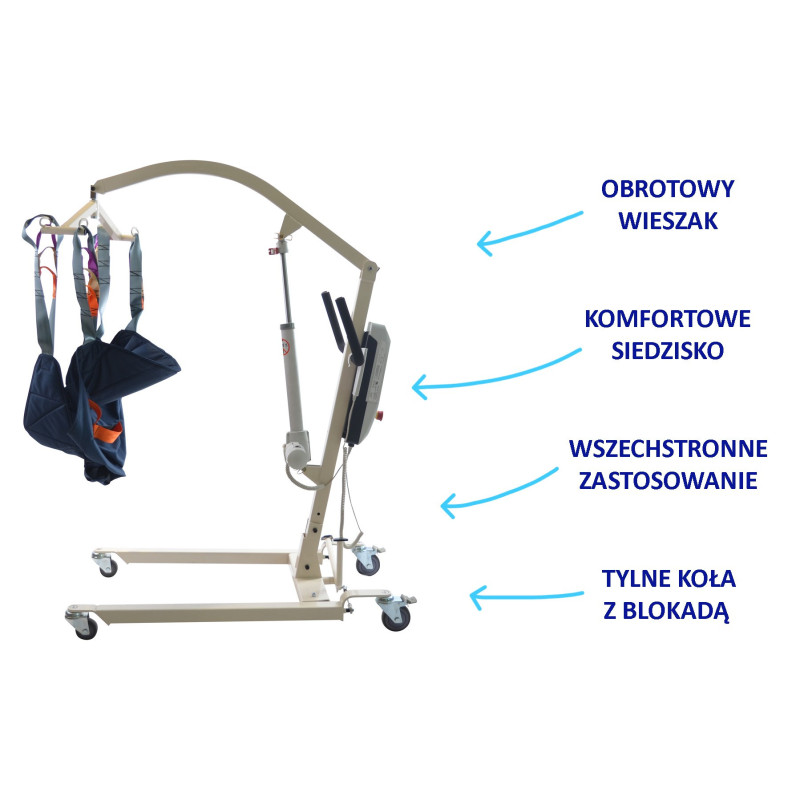 Podnośnik Newton RF-1000 Reha Fund – Bezpieczny i komfortowy transport pacjentów