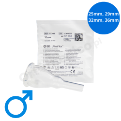 Cewnik zewnętrzny silikonowy Ultraflex dla mężczyzn z nietrzymaniem moczu, 9,5 cm