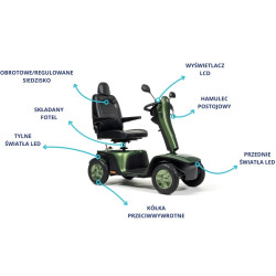 Skuter elektryczny czterokołowy KUARZ Vermeiren