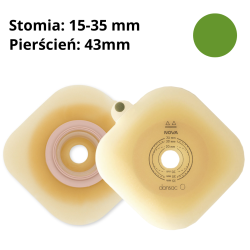 1143-15 Dansac Nova2 – płaska płytka stomijna 43 mm, hydrokoloidowa, do worków Nova 2 i NovaLife 2