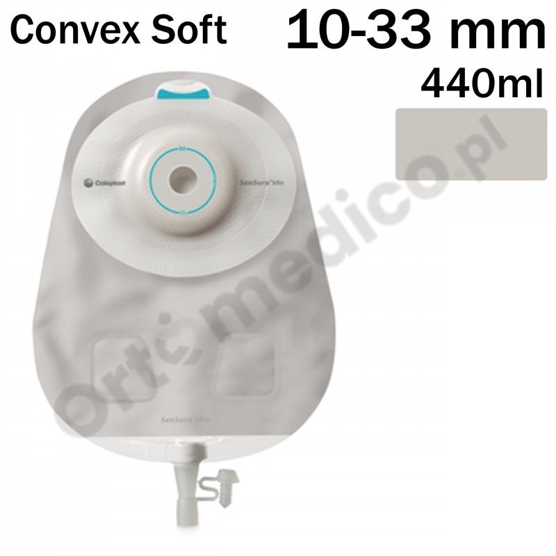168050 Worek Urostomijny 1-cz Sensura Mio Convex Soft 10-33mm 440ml Szary Coloplast