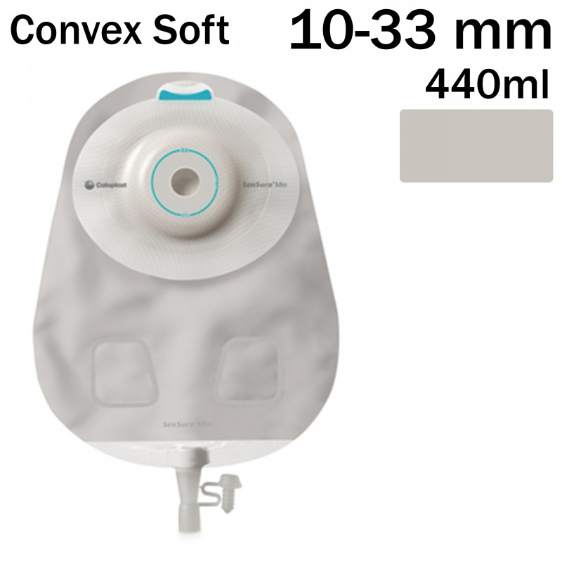 168050 Worek 1-cz Sensura Mio Convex Soft 10-33mm 440ml Szary Coloplast