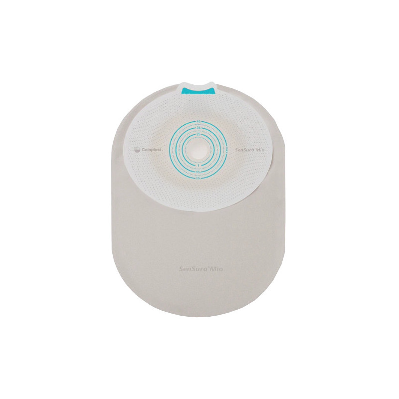 108710 Worek 1-cz Sensura Mio MIDI 440 ml, 15-45mm  Zamknięty  Naturalny Szary z Okienkiem Coloplast