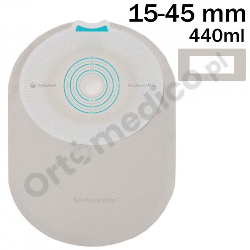 108710 Worek 1-cz Sensura Mio MIDI 440 ml, 15-45mm  Zamknięty  Naturalny Szary z Okienkiem Coloplast
