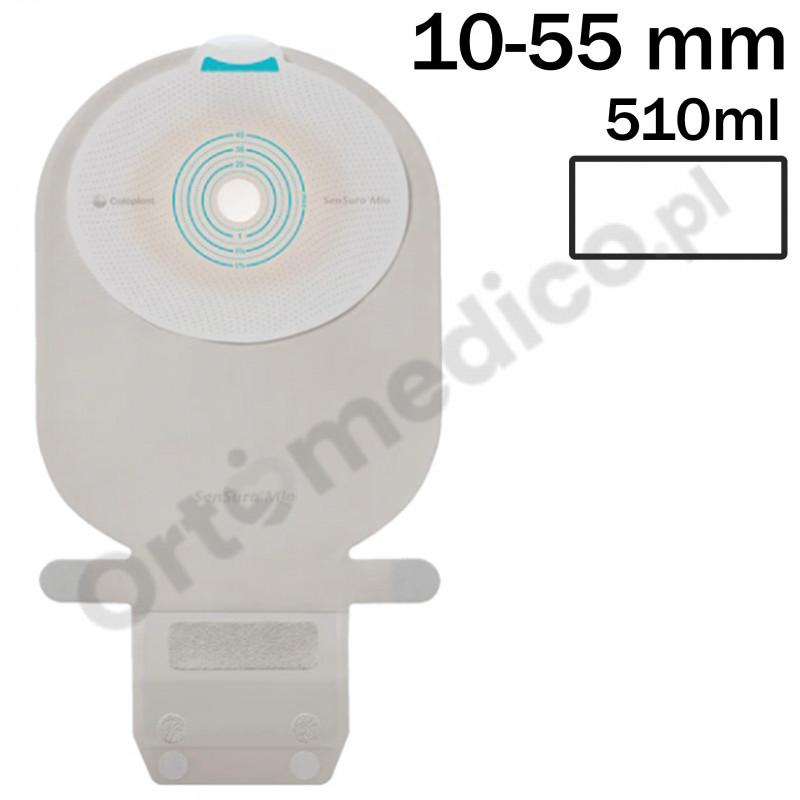 104580 Worek 1-cz Sensura Mio MAXI 510 ml, 10-55mm Otwarty Przezroczysty Coloplast