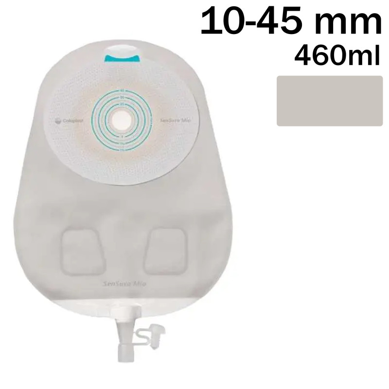 105820 Worek Uro SenSura Mio 1-cz Szary Maxi 10-45mm 460 ml Neutralny Szary Coloplast