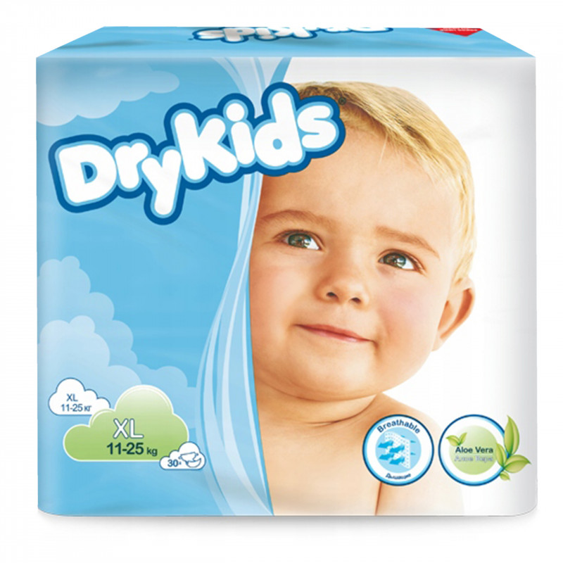 TENA Dry Kids XL pieluchomajtki dla dzieci na rzepy 11-25 kg