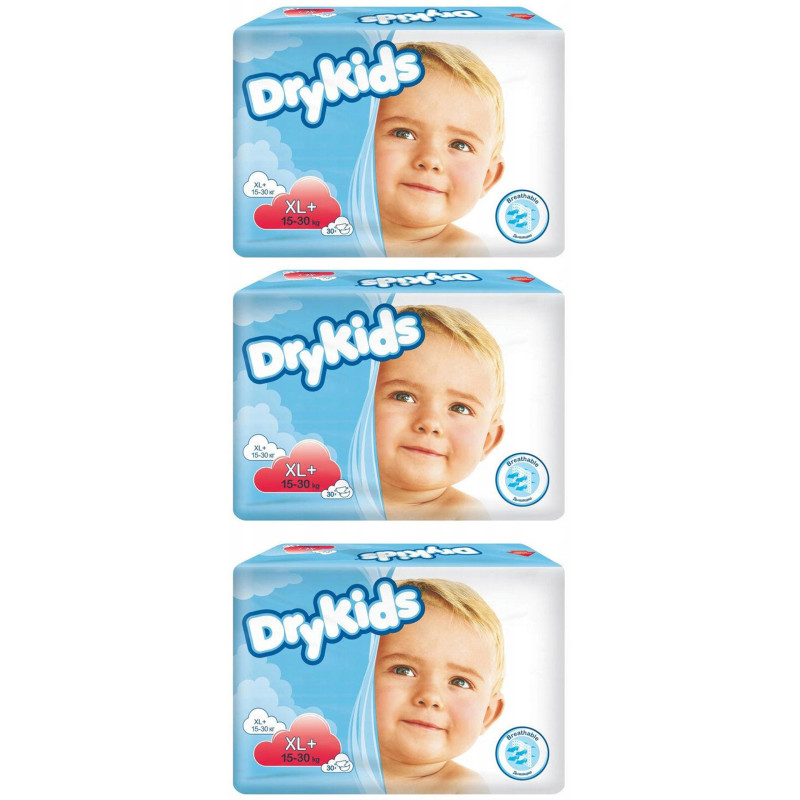 TENA Dry Kids XL+ pieluszki dla dzieci na rzepy 15-30 kg