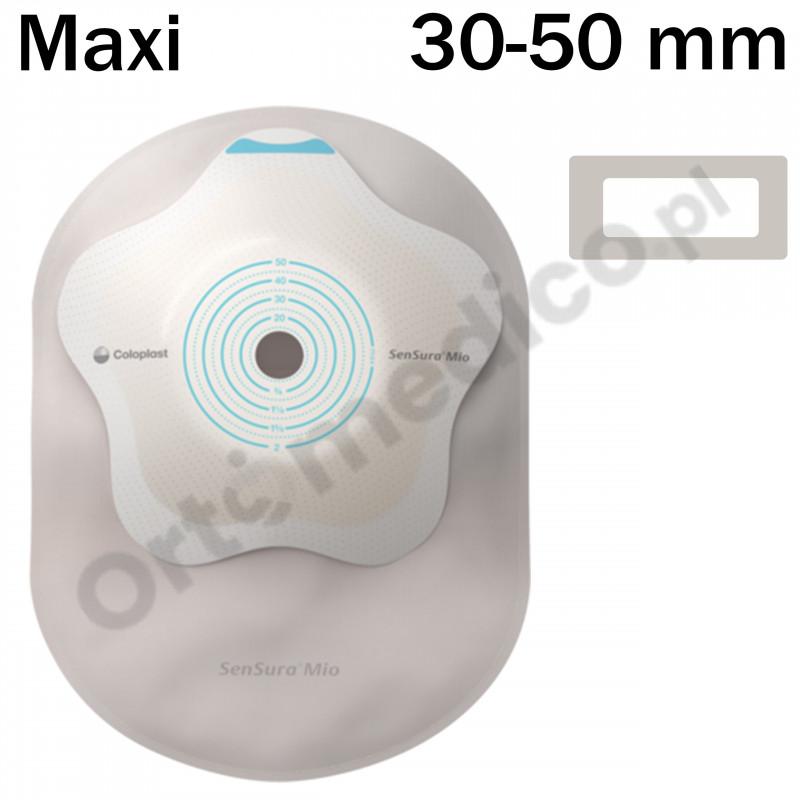 181720 Worek 1-cz SenSura Mio Concave 30-50mm Maxi Z Filtrem Neutralny z Okienkiem Zamknięty Coloplast