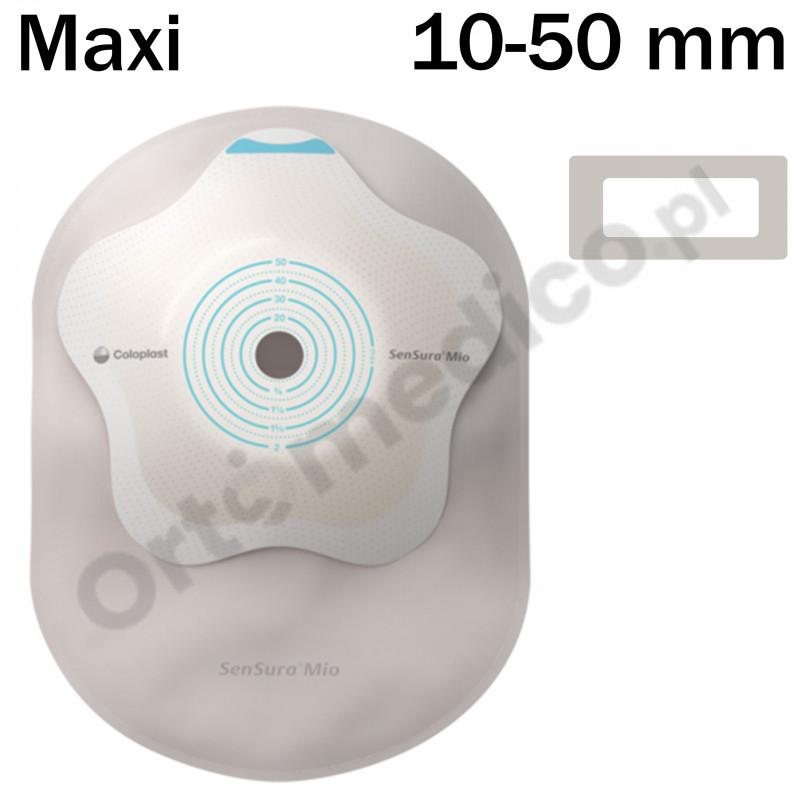 181700 Worek 1-cz SenSura Mio Concave 10-50mm Maxi Z Filtrem Neutralny z Okienkiem  Zamknięty Coloplast