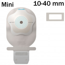 182500 Worek 1-cz SenSura Mio Concave 10-40mm Mini Z Filtrem Neutralny z Okienkiem Otwarty Coloplast