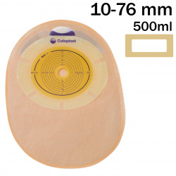150300 Worek SenSura Kolostomijny 1-cz 10-76 mm 500 ml Zamknięty Cielisty z Okienkiem Coloplast
