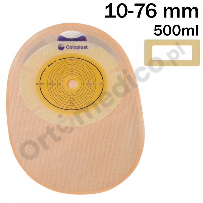 150300 Worek SenSura Kolostomijny 1-cz 10-76 mm 500 ml Zamknięty Cielisty z Okienkiem Coloplast