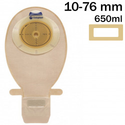 152810 Worek Koloostomijny Jednoczęściowy SenSura 10-76mm 650 ml Hide-away Otwarty Cielisty z Okienkiem Coloplast