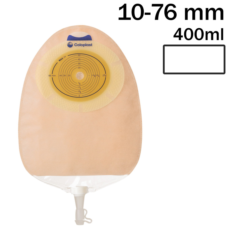 118040 Worek Urostomijny 1-cz SenSura 10-76 mm 400 ml Maxi Przezroczysty Coloplast