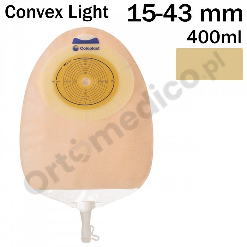 118150 Worek Urostomijny 1-cz SenSura Convex Light 15-43 mm 400 ml Maxi Cielisty Coloplast