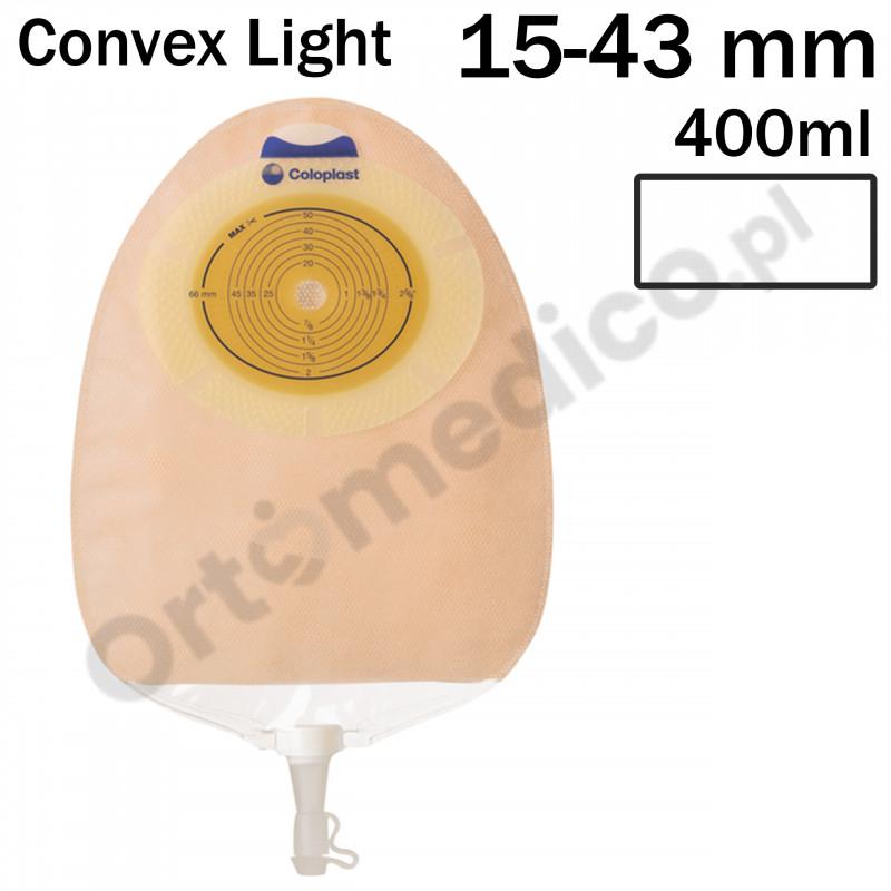 118120 Worek Urostomijny 1-cz SenSura Convex Light 15-43 mm 400 ml Maxi Przezroczysty Coloplast