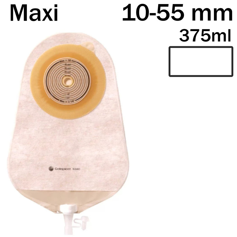 055850 Worek Urostomijny Alterna 1-cz 10-55mm 375ml Maxi Przezroczysty Coloplast