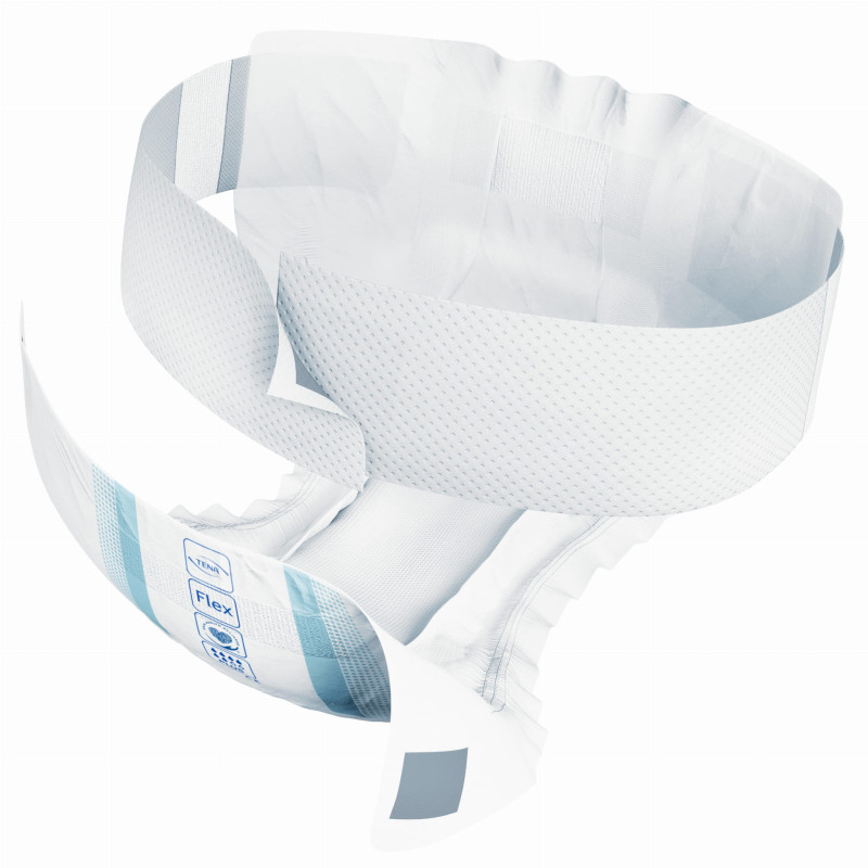 TENA Flex Plus ProSkin pieluchomajtki z regulowanym pasem mocującym TENA Flex Plus ProSkin pieluchomajtki z regulowanym pasem mocującym