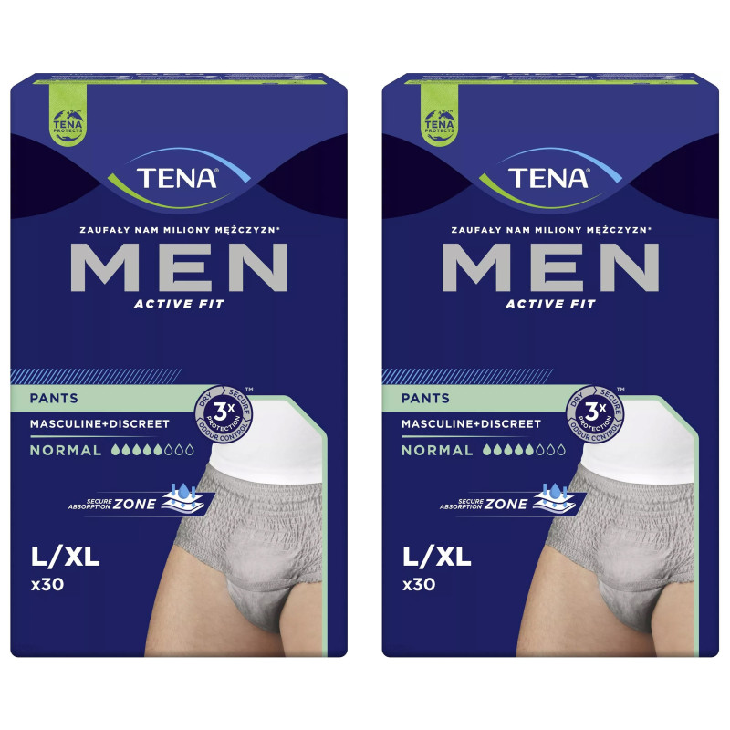 TENA Men Pants Normal Grey majtki chłonne dla mężczyzn