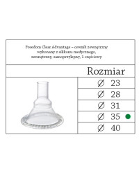5043501002 Cewnik Zewnętrzny Freedom Clear Advantage Coloplast Samoprzylepny Do Zbiórki Moczu 1-częściowy 35mm