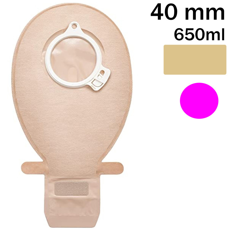 103640 Worek Dwuczęściowy SenSura Click 40 mm 650 ml Cielisty Otwarty Coloplast