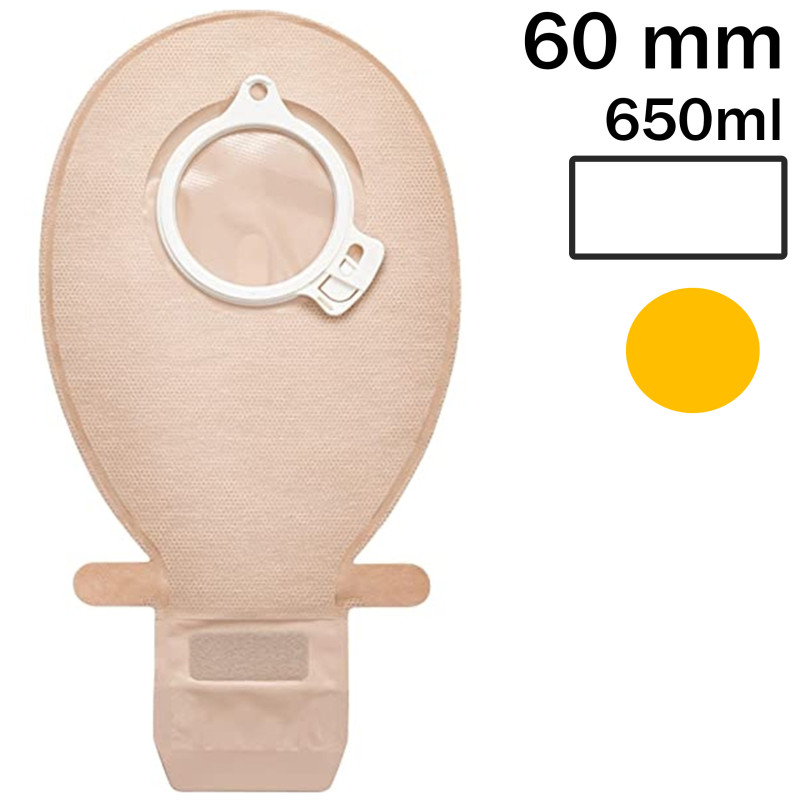 103660 Worek Dwuczęściowy SenSura Click 60 mm 650 ml Przeźroczysty Otwarty Coloplast