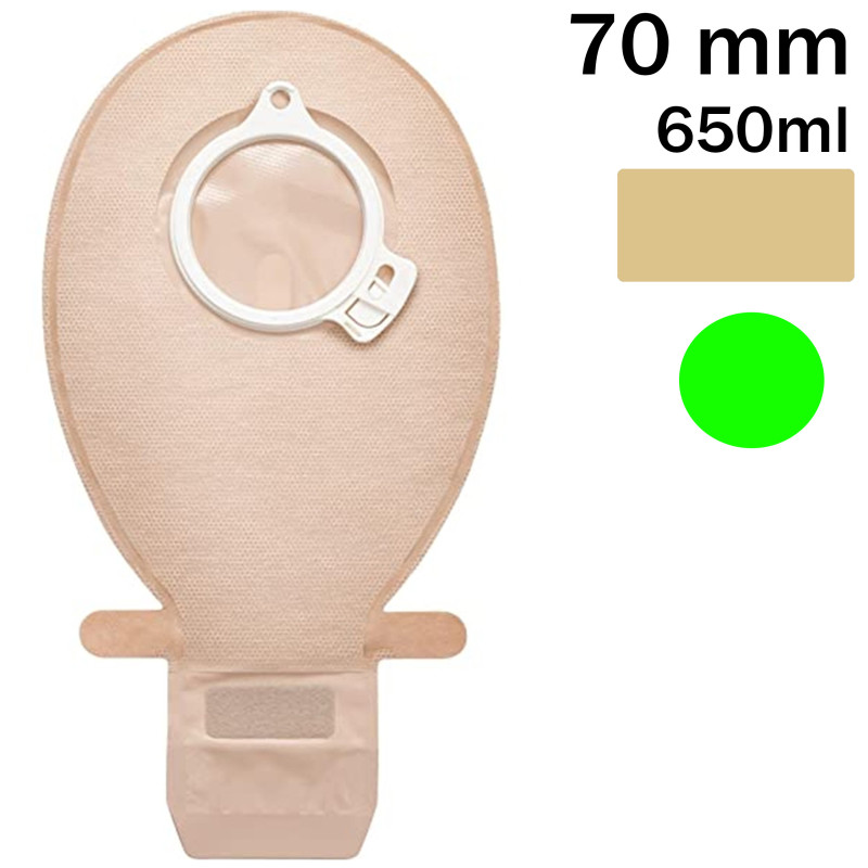 103670 Worek Dwuczęściowy SenSura Click 70 mm 650 ml Cielisty Otwarty Coloplast