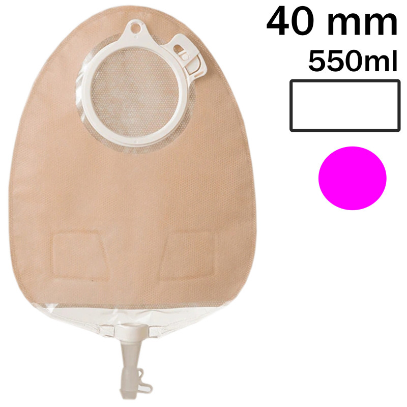 118540 Worek Urostomijny 2-cz SenSura Click 40 mm 550ml Maxi Przezroczysty Coloplast
