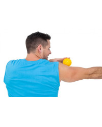 Piłeczka Rehabilitacyjna Z Kolcami Do Ćwiczeń Masażu Rehabilitacja Masaż Stóp Armedical 9 cm Czerwona