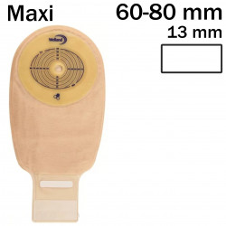 XMHDL713 Worek Jednoczęściowy Aurum  Drainable 13/60-80mm Maxi Welland Z Miodem Manuka Przezroczysty Otwarty