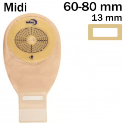 XMHDM513 Worek Jednoczęściowy Otwarty Aurum  Drainable 13/60-80mm Midi Welland Z Miodem Manuka Beż z Okienkiem