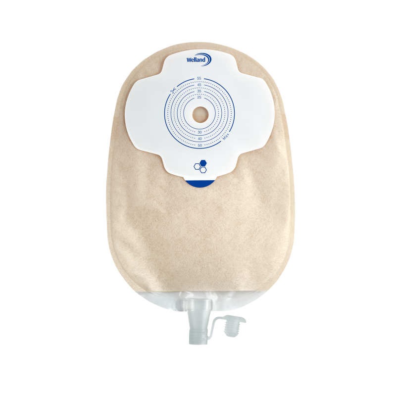 X1U1E32S Worek Urostomijny 1-cz Aurum Plus Uro 13-55mm Midi Otwarty Welland Z Miodem Manuka Czarny