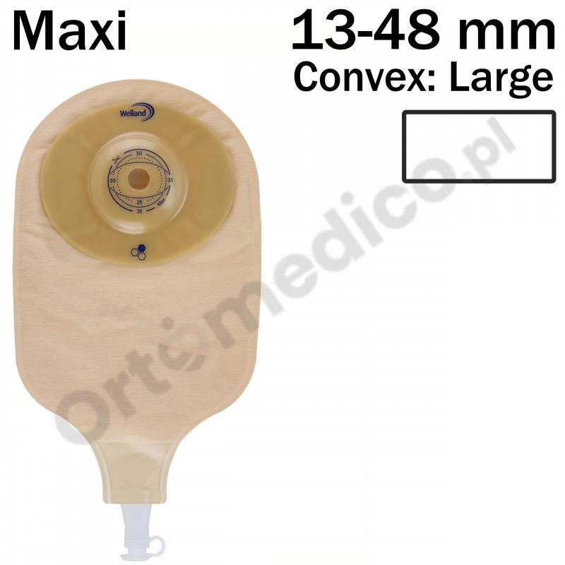 XMHNUM313 Worek Jednoczęściowy Aurum Convex Urostomy  13-48 mm Maxi Welland Przezroczysty Z Miodem Manuka
