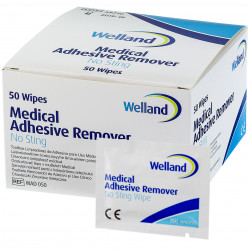 WAD050 Gaziki Adhesive Remover Do Odklejania Przylepca i Zmywania Skóry Wokół Stomii Bezalkoholowe Welland