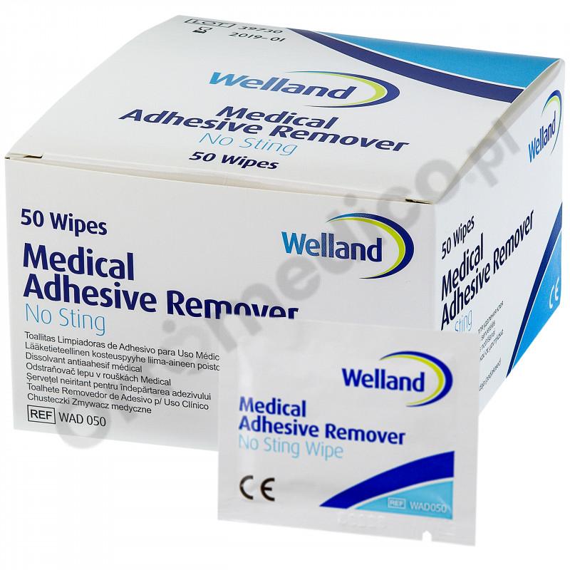 WAD050 Gaziki Adhesive Remover Do Odklejania Przylepca i Zmywania Skóry Wokół Stomii Bezalkoholowe Welland