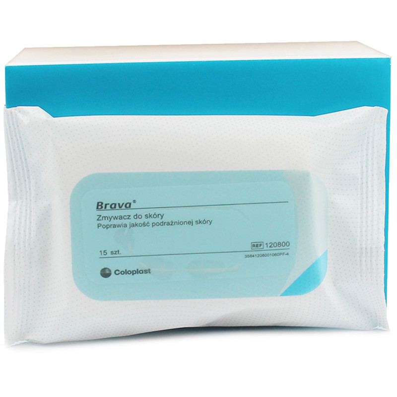 120800 Brava Zmywacz W Chusteczkach 15 szt Coloplast