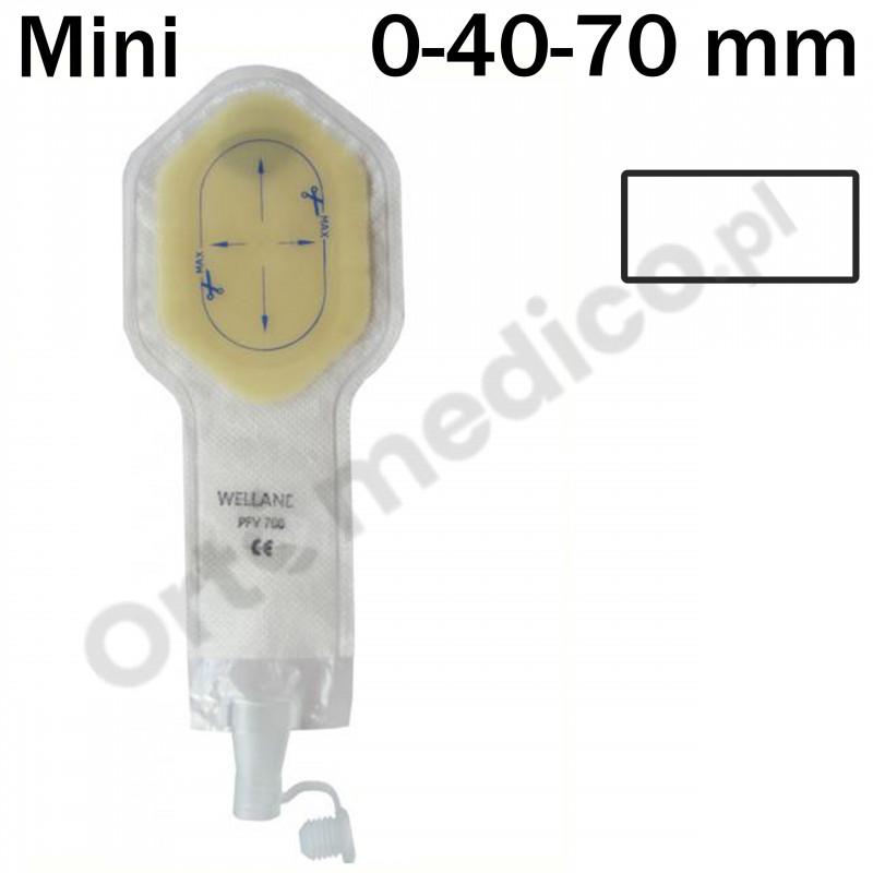 XNOP700 Worek Pediatryczny Jednoczęściowy Pedriatric Pouch Fistula Bag 0-40-70mm Mini Do Drenów Przezroczysty Welland