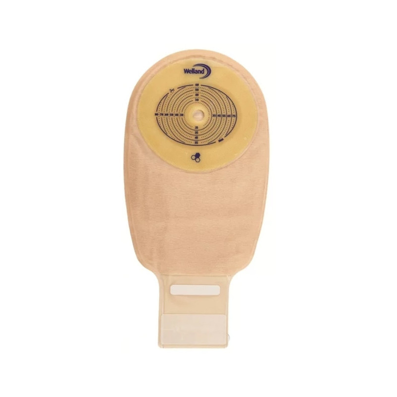 XMHDL713 Worek Jednoczęściowy Aurum  Drainable 13/60-80mm Maxi Welland Z Miodem Manuka Przezroczysty Otwarty