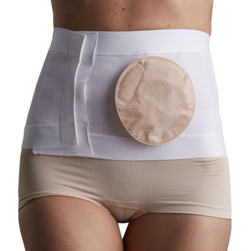 341250-03.01 Pas Brzuszny Stomijny "Corsinel Belt" M Biały Tytex Przy przepuklinie lub jej zapobieganiu powstania