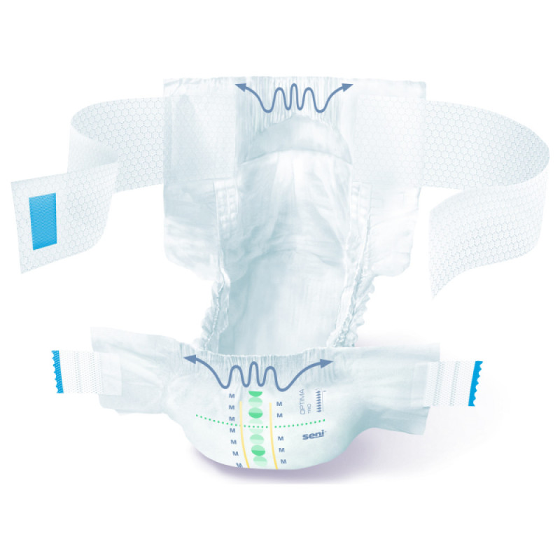 Seni Optima Trio pieluchy z regulowanym pasem biodrowym Seni Optima Trio pieluchy z regulowanym pasem biodrowym