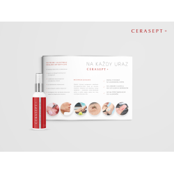 Cerasept+ Antybakteryjny Płyn Do Uszkodzonej Skóry, Na Odleżyny 100ml Ropiejąca Rana