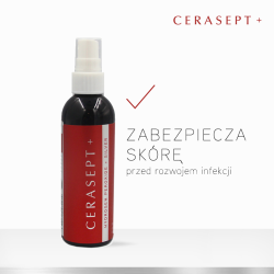 Cerasept+ Antybakteryjny Płyn Do Uszkodzonej Skóry, Na Odleżyny 100ml Ropiejąca Rana