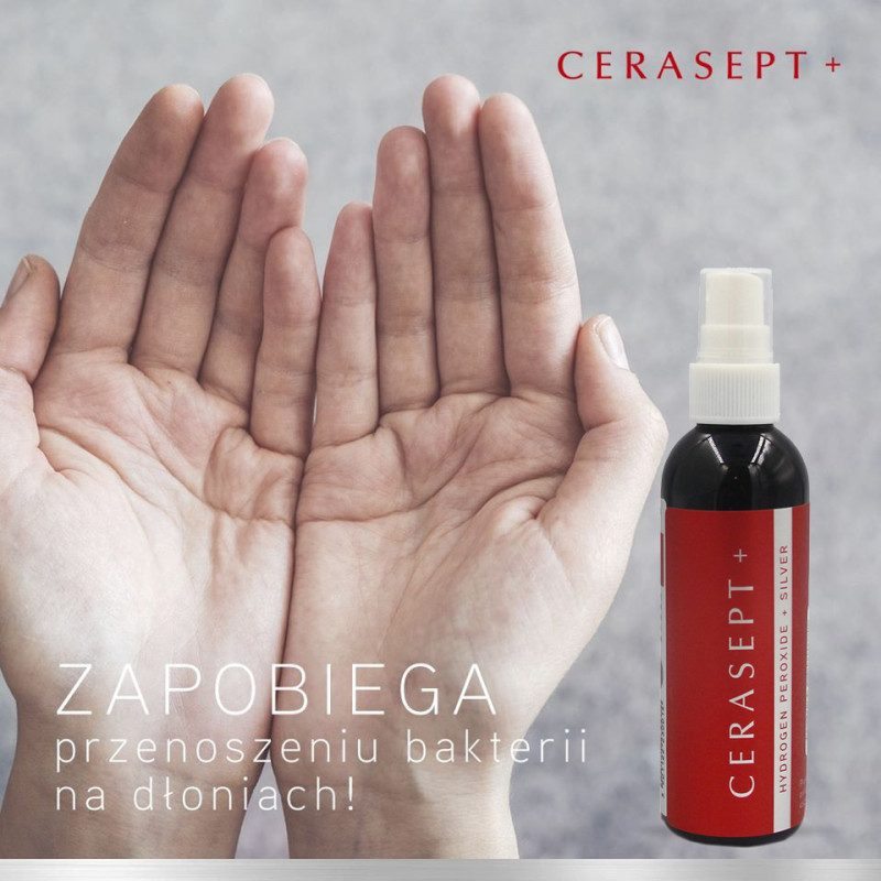 Cerasept+ Antybakteryjny Płyn Do Uszkodzonej Skóry, Na Odleżyny 100ml Ropiejąca Rana