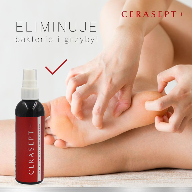 Cerasept+ Antybakteryjny Płyn Do Uszkodzonej Skóry, Na Odleżyny 100ml Ropiejąca Rana