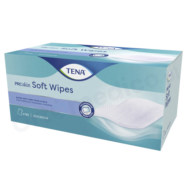 TENA ProSkin Soft Wipes chusteczki oczyszczające 135 szt.
