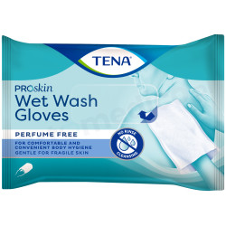 TENA ProSkin Wet Wash Gloves nawilżające myjki do ciała 8 szt.