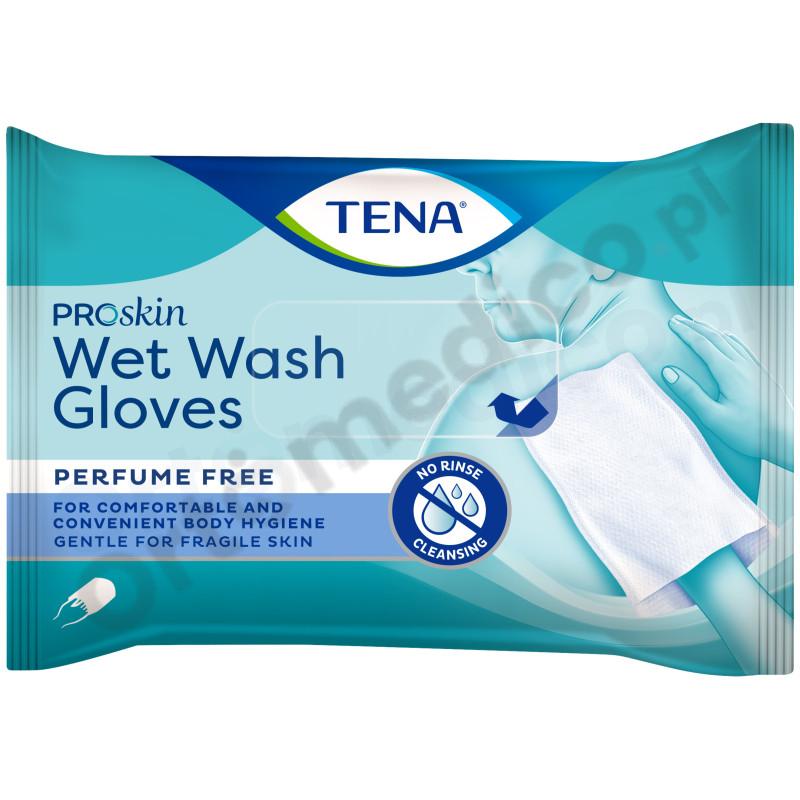 TENA ProSkin Wet Wash Gloves nawilżające myjki do ciała 8 szt.