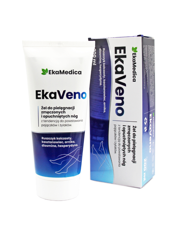 EkaVeno Żel do Pielęgnacji Zmęczonych Nóg EkaMedica - ruszczyk, kasztanowiec, arnika i diosmina 200 ml