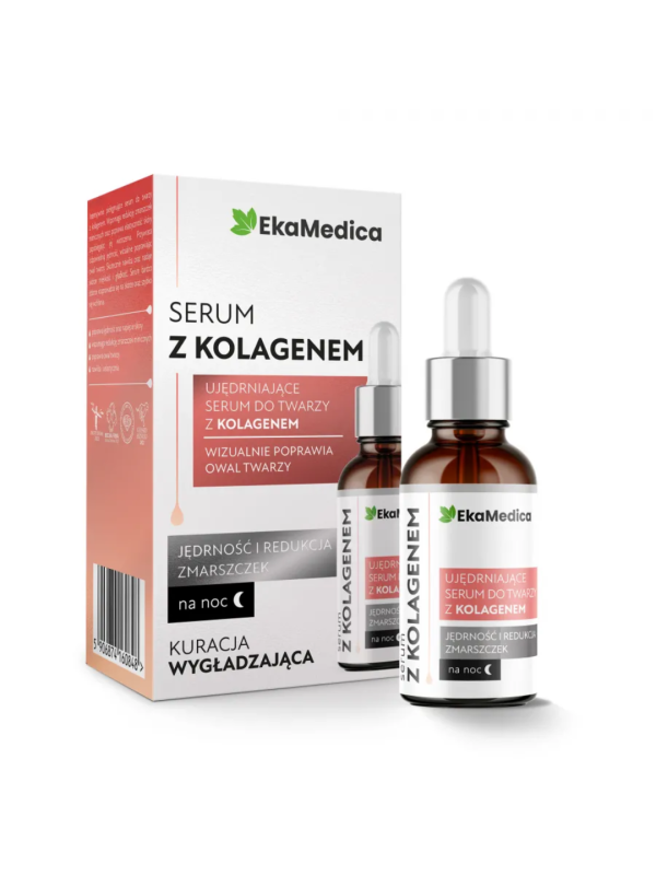 Kolagenowe Serum do Twarzy EkaMedica 20 ml – Wygładza i Intensywnie Ujędrnienia